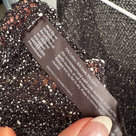 Eileen Fisher Black and White Knit Top - Picture 3 of 7